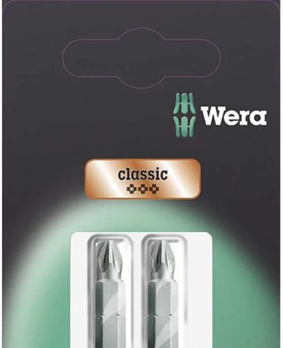 Grąžtas Atsuktuvo antgaliai Wera Standart 2 vnt PZ1 x 25mm