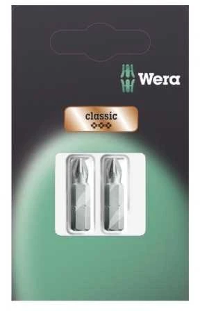 Grąžtas Atsuktuvo antgaliai Wera Standart 2 vnt PZ2 x 25mm