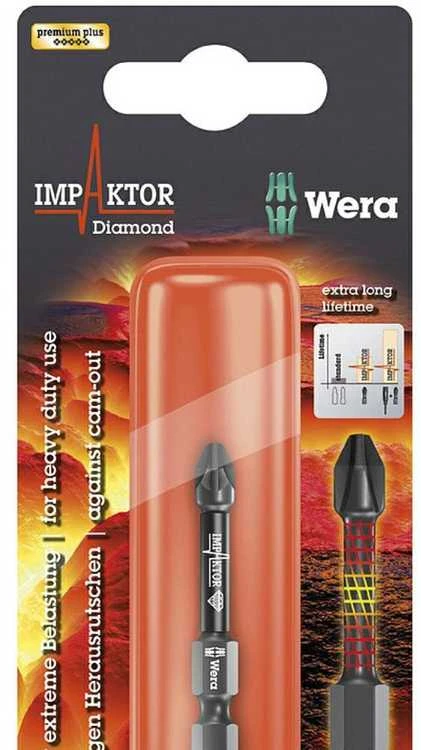 Antgalis Wera Impactor 855/4 IMP DC, 1 x PZ2 x 50 mm, lizdinė plokštelė