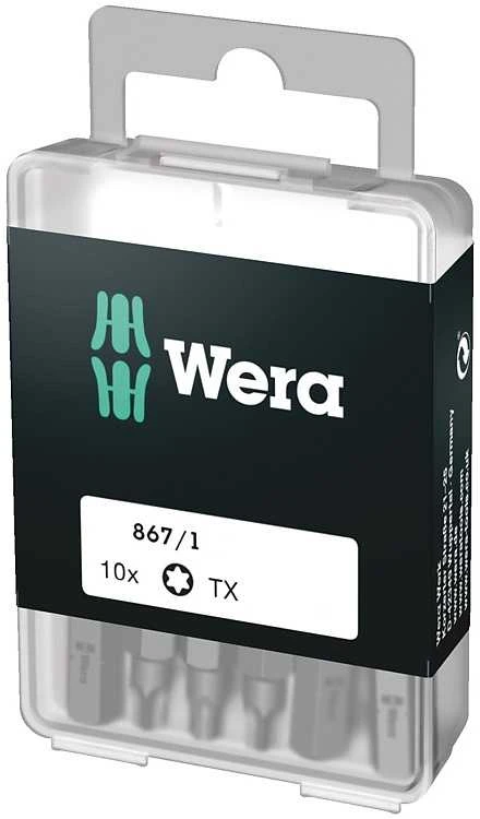 Grąžtas Wera 867/1 DIY SiS - 10 pc(s) - Torx Plus - TX10 - Nerūdijantis plienas - CE - GS - DVE - 2.5 cm