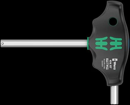 Šešiakampis atsuktuvas su T-formos rankena WERA 54 Hex-Plus HF 5x150mm