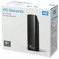 Kietasis diskas „Western Digital Elements“ 6 TB HDD USB3.0 3,5 colio RTL išorinis RoHS suderinamas juodas