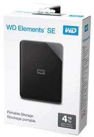 Išorinis kietasis diskas Western Digital Elements SE HDD 4TB USB 3.0 Juodas WDBJRT0040BBK-WESN