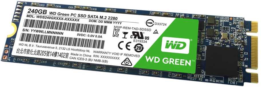 Sandisk SMD WD Žalias 240GB M.2 2280 SATA III (WD S240G1G0B)