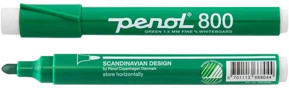 Baltos lentos žymeklis, Penol 800, 1,5 mm, apvalus, žalias, 10 vnt. pakuotėje