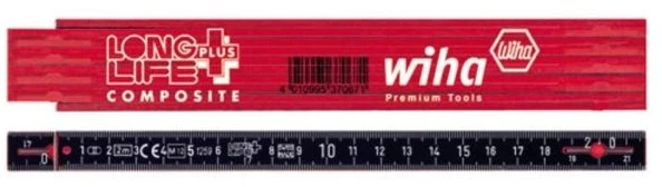 Sulankstomas metras WIHA Longlife Plus Composite (2 m, 10 segmentų)