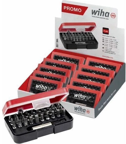 BITŲ RINKINYS WH/BIT-SET-1 30 VNT. 1/4 " WIHA