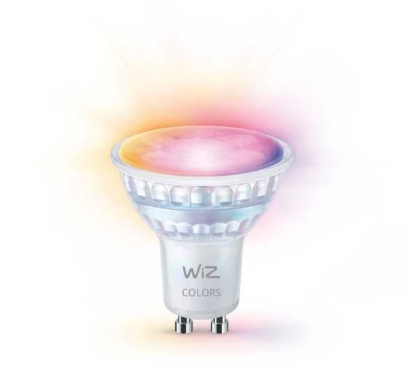 Išmanusis taikinio formos šviestuvas „WiZ“, GU10, RGBW – visos baltos šviesos spalvos ir atspalviai, „Wi-Fi“, 345 lm