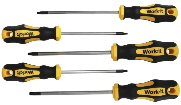 Work>It Atsuktuvų rinkinys TORX, 5 dalių