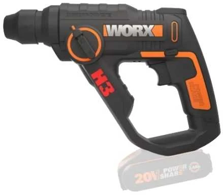 Akumuliatorinis perforatorius WORX WX390.9 be akumuliatorius ir kroviklio