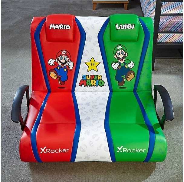 X Rocker Dual Rivals X Rocker Nintendo Super Mario™ Dual Rivals Floor Rocker Gaming ...