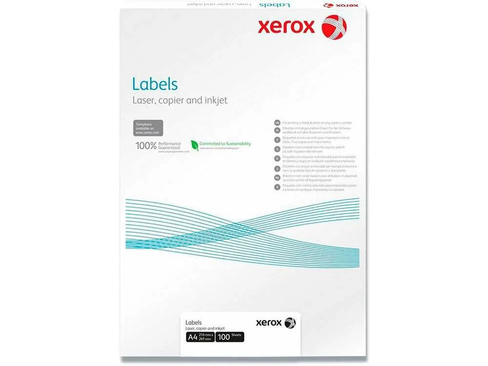 Xerox Etiketės 21,2 x 38,1 mm A4 100 lapų, Balta, A4, 6500 lapų, 38,1 mm, 21,2 mm, 65 vnt.
