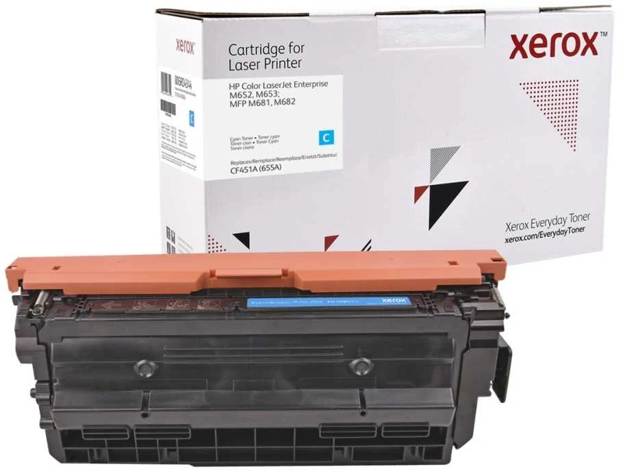 Alternatyvūs „Xerox Everyday“ dažai HP (CF451A) 655A pro HP Color LaserJet Enterprise M652,653(10500str)Cyan