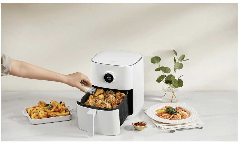 Karšto oro gruzdintuvė Xiaomi Smart Air Fryer, 4.5L, baltos spalvos