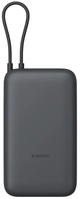 „Xiaomi“ išorinė baterija 20000mAh (integruotas laidas) | 20000 mAh | tamsiai pilka