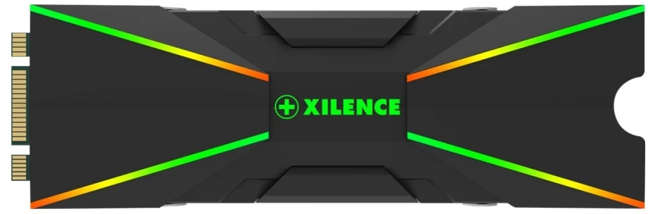 „Xilence M2SSD.B.ARGB“ M.2 2280 SSD PCIe NVMe/SATA aušintuvas, 3 kontaktų ARGB 5V, pasyvus