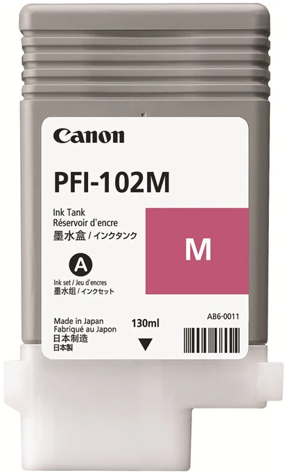 Rašalas Canon PFI102M magenta dye | 130ml |LP17/ LP24/ iPF500/ iPF6X0/iPF7X0