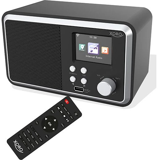 Radijas Xoro Xoro DAB 300 IR, internetinis radijas, DAB+, BT, USB, UPnP, balta