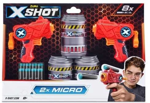 XShot ZURU X-SHOT Double Micro 3 skardinės 3621 22003