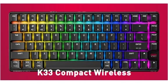 Klaviatūra Cherry K33 Compact FS Wireless (G8D-24030PAAPN-2)