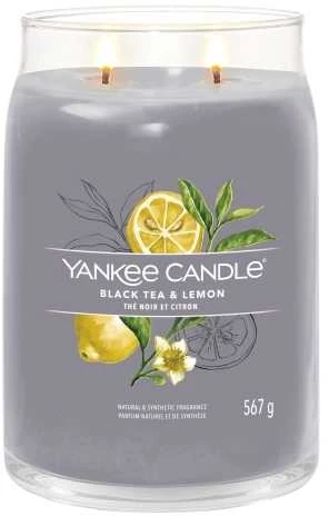 Yankee Candle Aromatinė žvakė "Signature large glass Juodas Tea - Lemon" 567 g