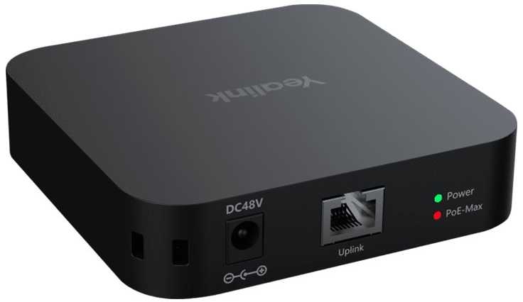Yealink RCH40 E2, Gigabit Ethernet, 10/100/1000, IEEE 802.3af, IEEE 802.3at, Juoda, PoE-Max, Maitinimas, DC, PoE