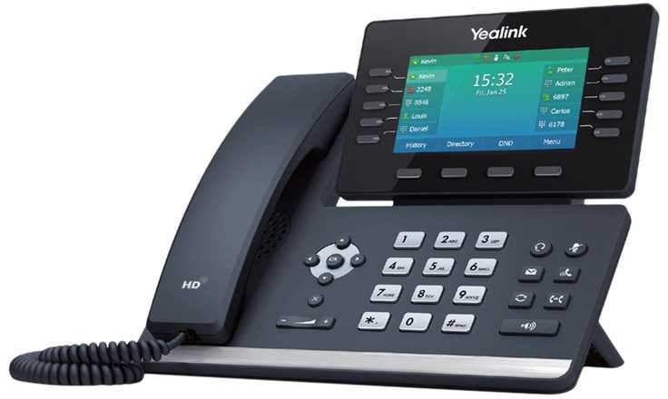 Telefonas Yealink SIP-T54W IP phone Juodas Wired