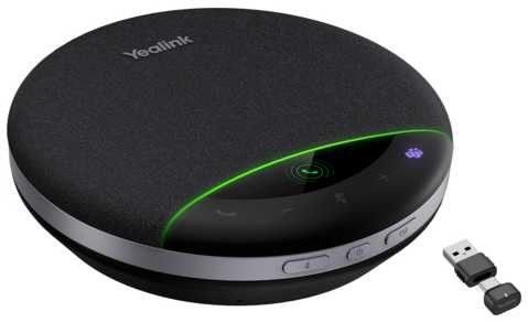 Yealink SP96 su USB-C/A garsiakalbiu, universalus, juodas, atsiliepti / baigti skambutį, „Bluetooth“ susiejimas, „Microsoft Teams“ mygtukas, nutildyti, susiejimas, leisti / pristabdyti, atmesti..., 6,5 cm, laidinis ir belaidis, USB / „Bluetooth“