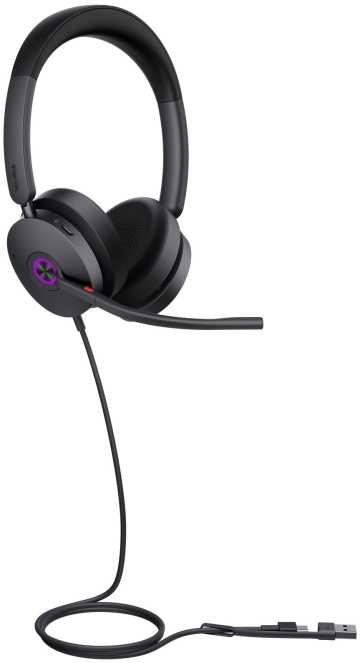 Ausinės Yealink UH48 Dual UC USB-C/A Laisvų rankų įranga Vielinis Su lankeliu Skambučiai / muzika USB Type-C / USB Type-A Juoda