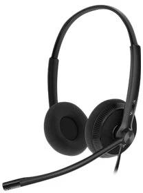 Yealink YHS34 dvigubos ausinės, laidinės, pokalbiams/muzikai, 20–20000 Hz, ausinės, juodos