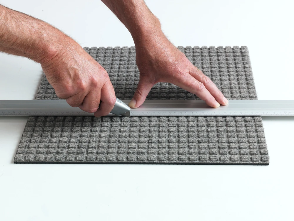 Jobmate Matting COMBI TILE 45x45 cm grå