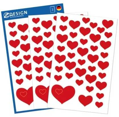 Zdesign Lipdukai 8x16 cm Širdelės Valentino dienai ZWECKFORM 4371