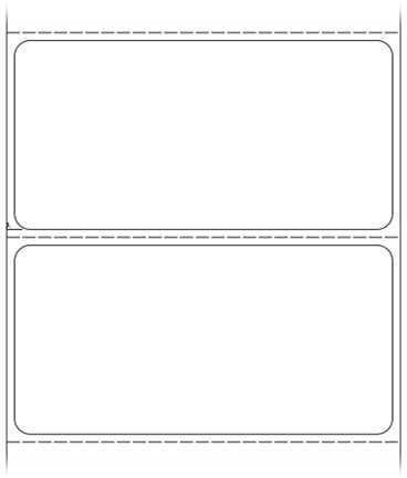Zebra 3007007, Balta, Popierius, Tiesioginis terminis, Nuolatinis, 7,6 cm, 3,8 cm
