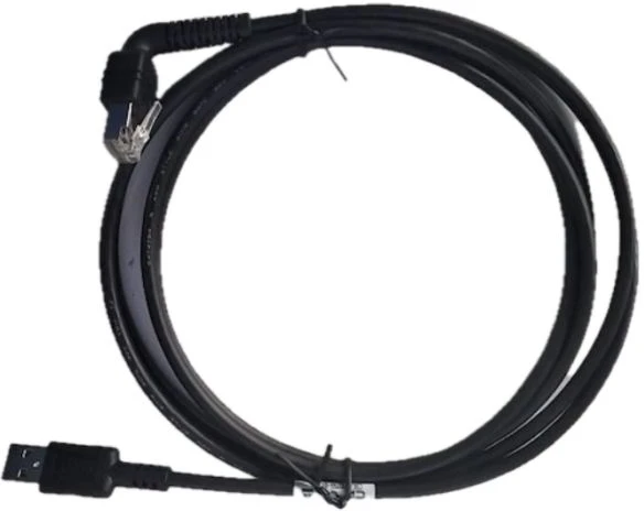 Zebra CBL-U20755-01, Prailginimo kabelis, Juodas, USB A, RJ-50, Tiesus, Kampus
