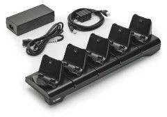 Zebra CRD-MPM-5SCHGUK1-01 5 lizdų spausdintuvo įkrovimo stovas ZQ300, JK maitinimo laidas