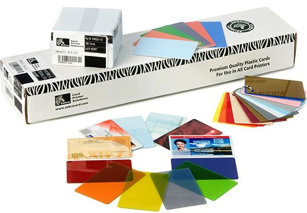 Zebra color PVC card - žalias, 30 mil (500 cards)