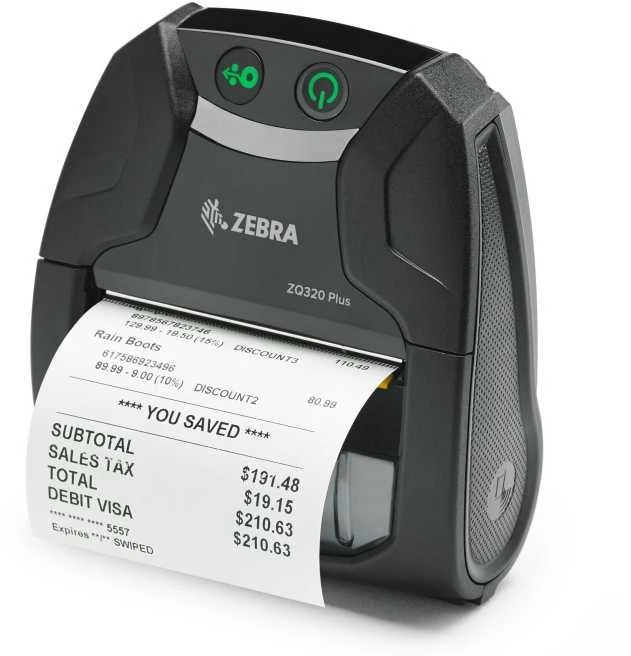 Zebra ZQ320 Plus etikečių spausdintuvas Tiesioginis terminis 203 x 203 DPI 100 mm/sec Vielinis ir Bevielis Bluetooth