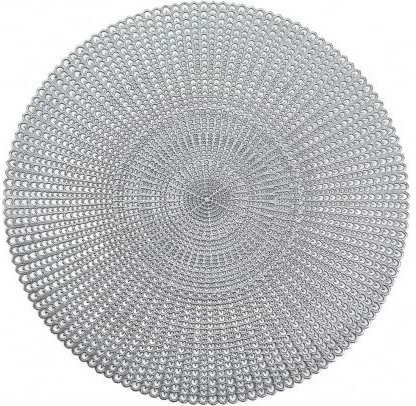 Apsauginis kilimėlis, dekoratyvinis stalo kilimėlis - sidabrinis, Ø 41 cm, ZELLER