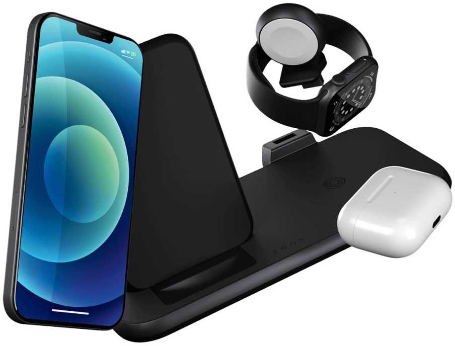 Zens Aliuminio 4w1 Stand Wireless Charger balta