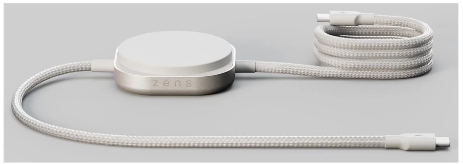 ZENS CHARGING CABLE USB C-C PRO 2 Baltas