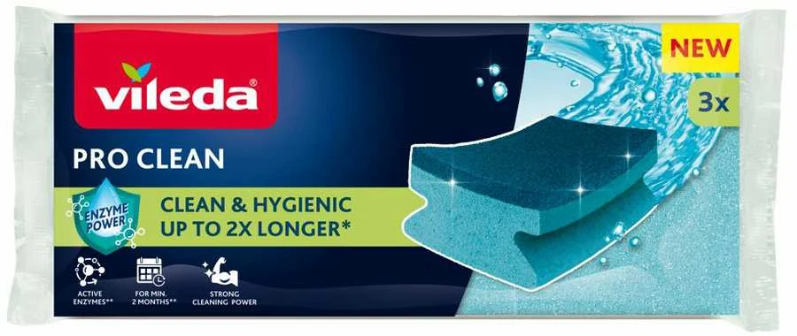 Vileda Pro Clean fermentiniai šveitikliai, 3 vnt.
