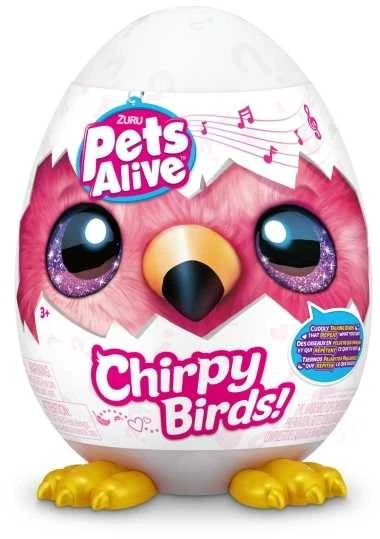 Žaislas - Zuru Pets Alive Chirpy Birds Interaktyvūs Pliušiniai 24 Įvairūs Dizainai