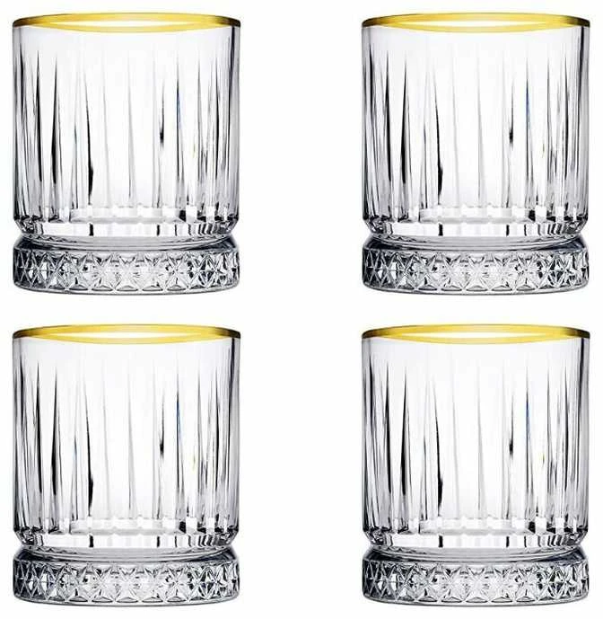 Pasabahce Stiklinių rinkinys viskiui Elysia Gold 355ml (4vnt)