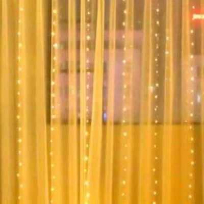 Iso Trade LED USB girlianda - užuolaida - 300 LED, šiltai balta