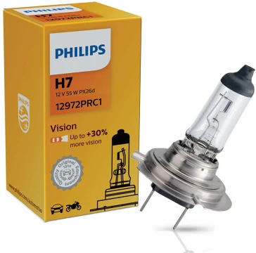 Philips lemputė H7 12V 55W PX26d Vision +30%, 12972PRC1
