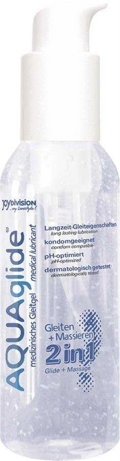 Joydivision Aquaglide „Joydivison *AQUAglide 2 in 1“ lubrikantas ir masažo gelis, 125 ml.