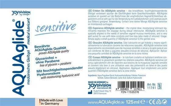 Joydivision lubrikantas „Aquaglide Sensitive“, 125ml