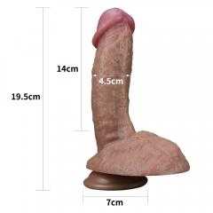 „Lovetoy“ storas, gyslotas dildo, realistiškas apimtis 21,5 cm