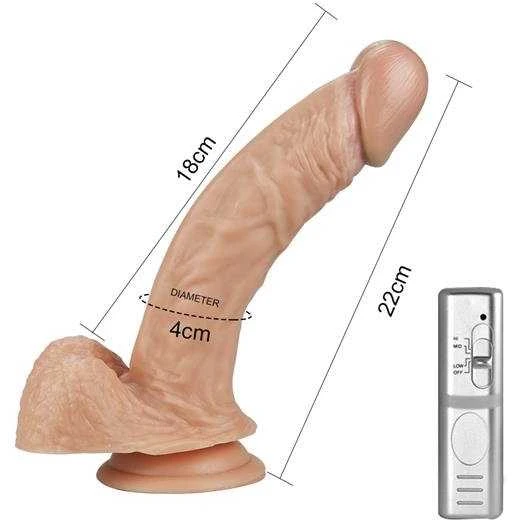 LOVETOY 8,5" Real Extreme Dildo vibruojantis kūnas