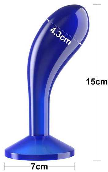 LOVETOY Flawless Clear Prostate Plug 6.0'' Mėlyna